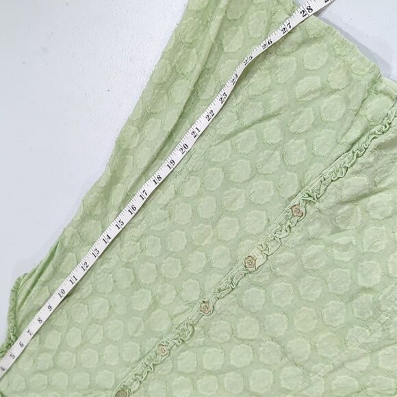 Parsley & Sage Top Womens Medium Green Sleeveles Button Front Art Classic - Picture 9 of 9